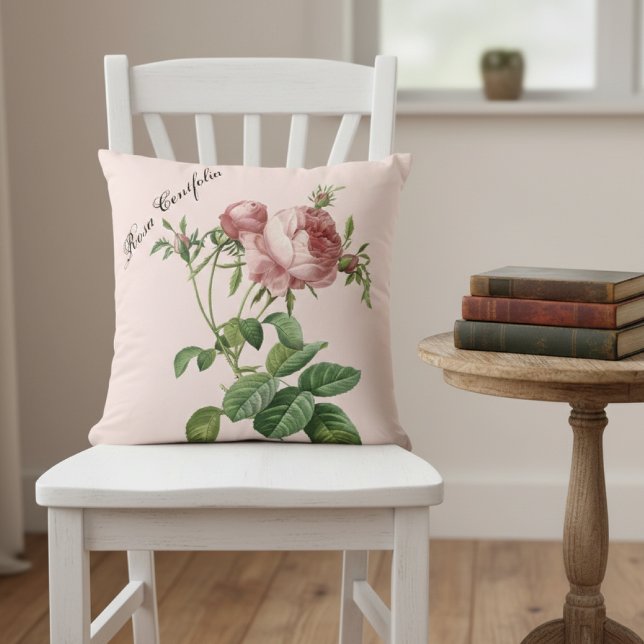 Pink Rose Botanical Cushion (Creator Uploaded)