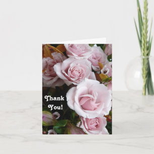 Pink Rose Bouquet-Thank You! Thank You Card