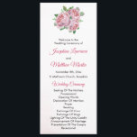Pink Rose Bouquet Wedding Ceremony Program<br><div class="desc">These wedding programs feature watercolor pink roses and foliage. The front of the card has the ceremony and the back of the card lists the bridal party. These wedding programs are part of a collection which includes a full range of matching wedding stationery. Please visit the collection pages in our...</div>