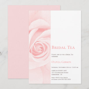 Pink Rose Bridal Tea Invitation