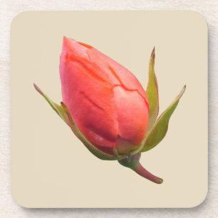 Pink Rose Bud Coaster