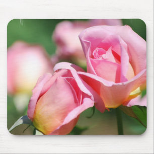 Pink Rose Bud Mouse Pad