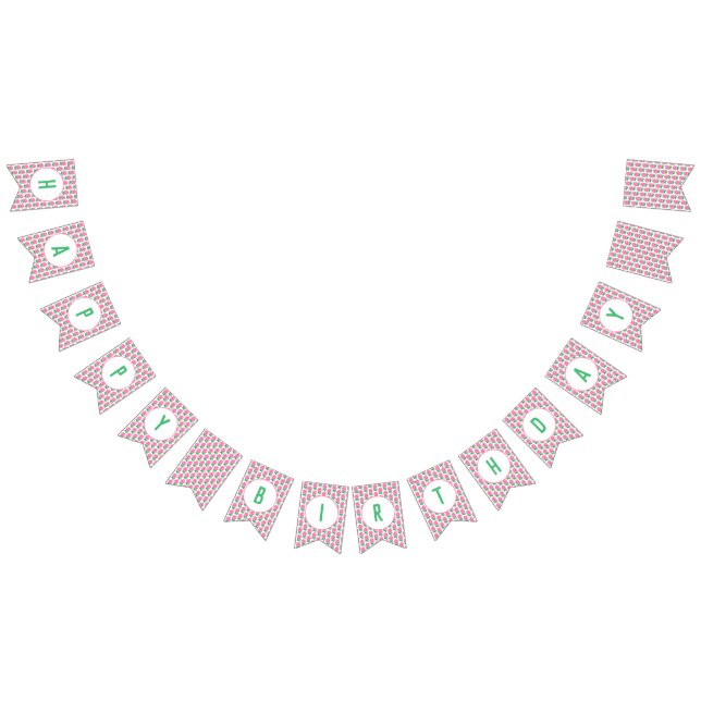 Pink Rose Bunting Banner (All)