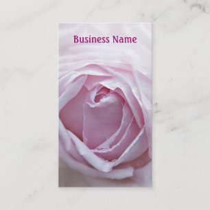 Pink rose business card