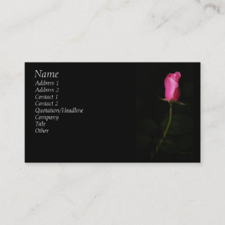 Pink Rose Business Card