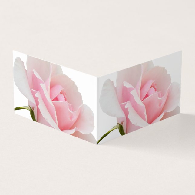 Pink rose business card (Outside)