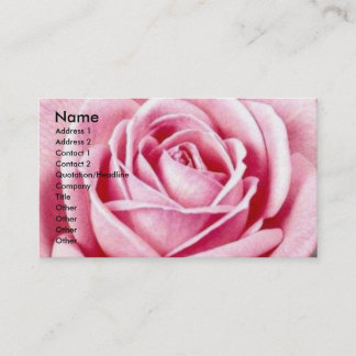 Pink Rose Business Cards