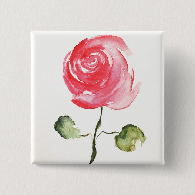 Pink Rose Button (Front)