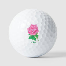 Pink Rose Callaway Supersoft Golf Balls With Text
