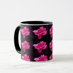 Pink_Rose_Candy,_Black Combo Coffee Mug