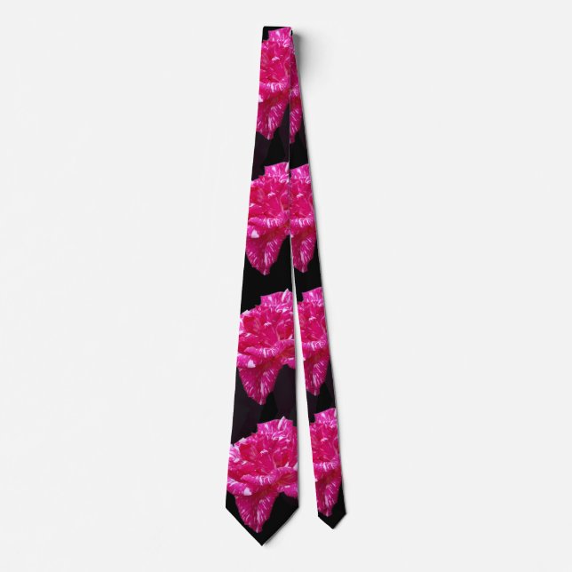 Pink_Rose_Candy,_Unisex_Silky_Tie Tie (Front)