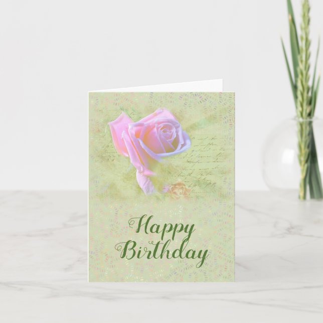 pink rose card (Front)