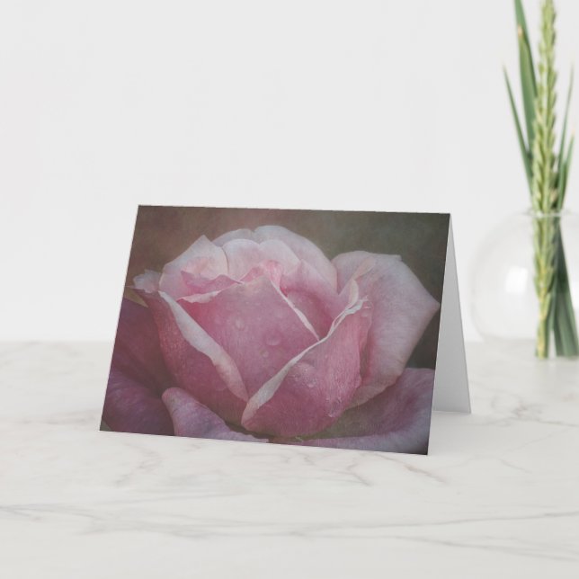 Pink rose card (Front)