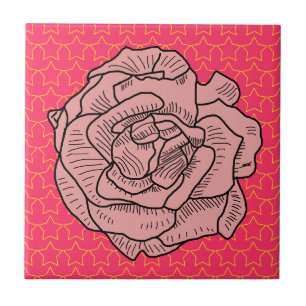 Pink Rose Ceramic Tile