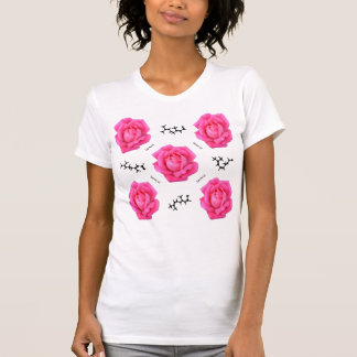 Pink Rose Chemistry Science Flower T-Shirt