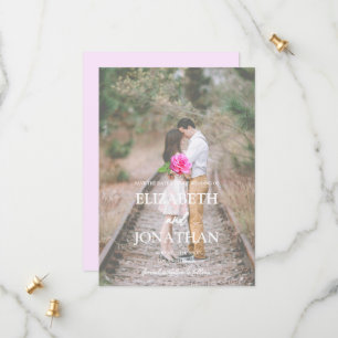 Pink Rose Classic Minimalist Wedding Save The Date