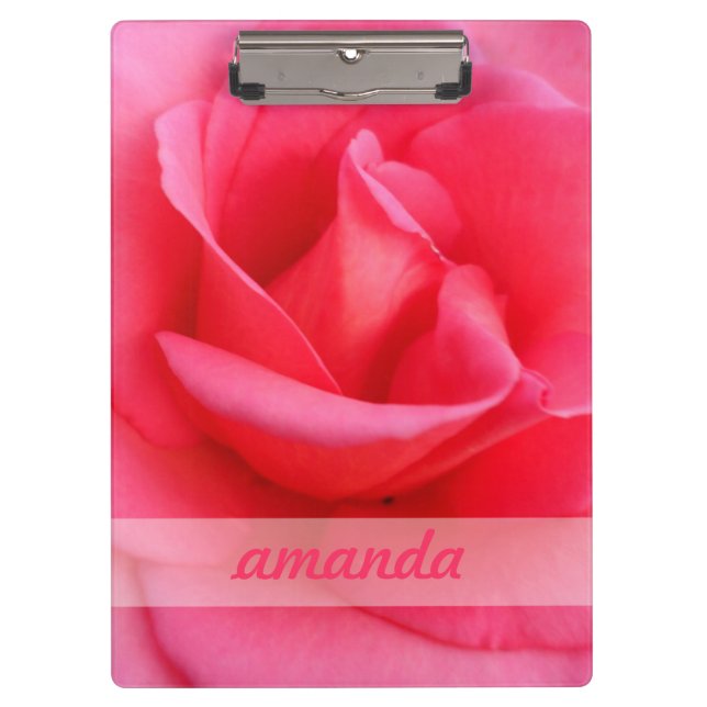 Pink Rose Clipboard (Front)