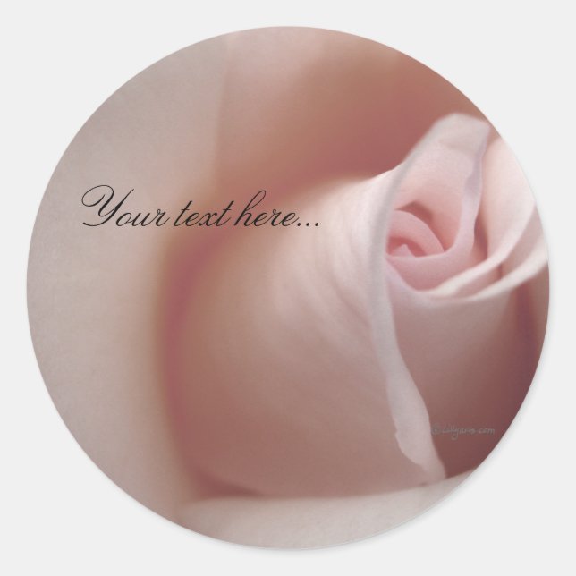 Pink Rose Cloud Wedding Invitations Seals (Front)