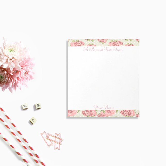 Pink Rose Country Chic Pattern Notepad (Creator Uploaded)