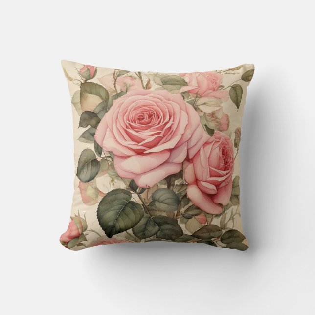 Pink Rose Cushion (Front)