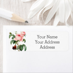 Pink Rose Custom Avery Address Labels