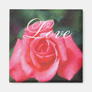 pink rose custom Love Magnet