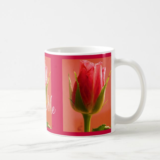 Pink Rose Delight I Mug - Customisable (Right)
