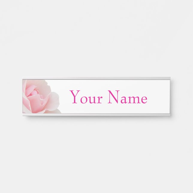 Pink rose door sign (Front)