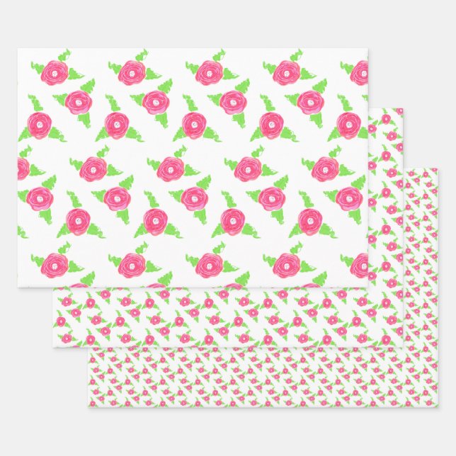 Pink Rose Drawer Liner or Gift Wrap Set (Set)