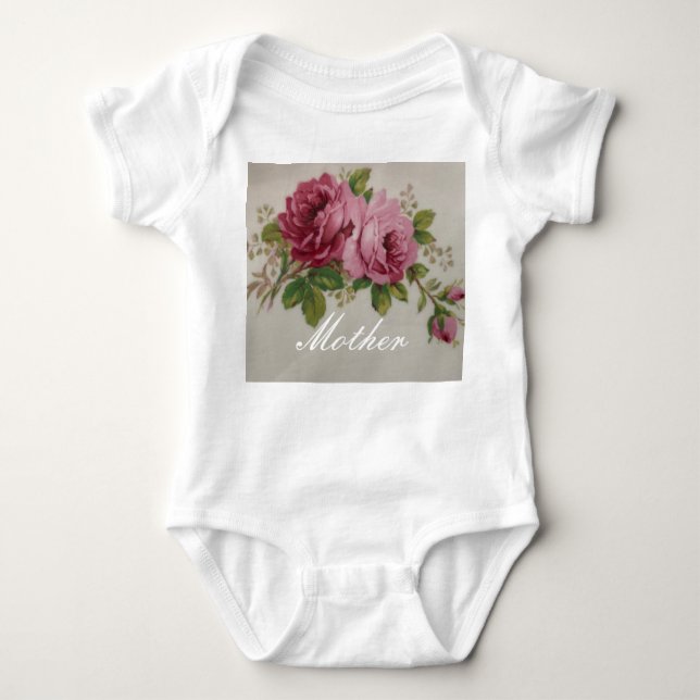 Pink Rose Elegance  Baby Bodysuit (Front)