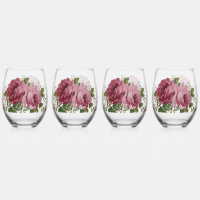 Pink Rose Elegance Drinkware Set