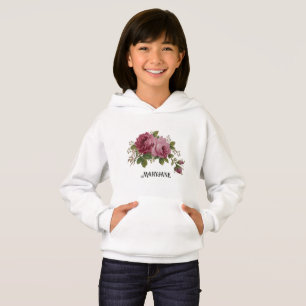 Pink Rose Elegance Hoodie