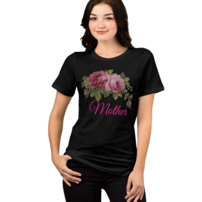 Pink Rose Elegance  Tri-Blend Shirt (
Comfy tri-blend women’s tee feminine fit, scoop neck, short sleeves, relaxed fit.  
)