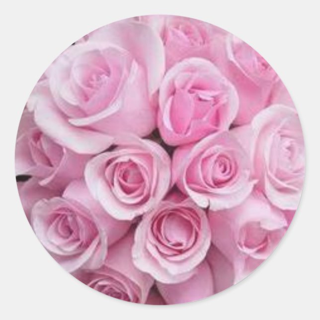 Pink Rose Envelope Seal Stickers (Front)