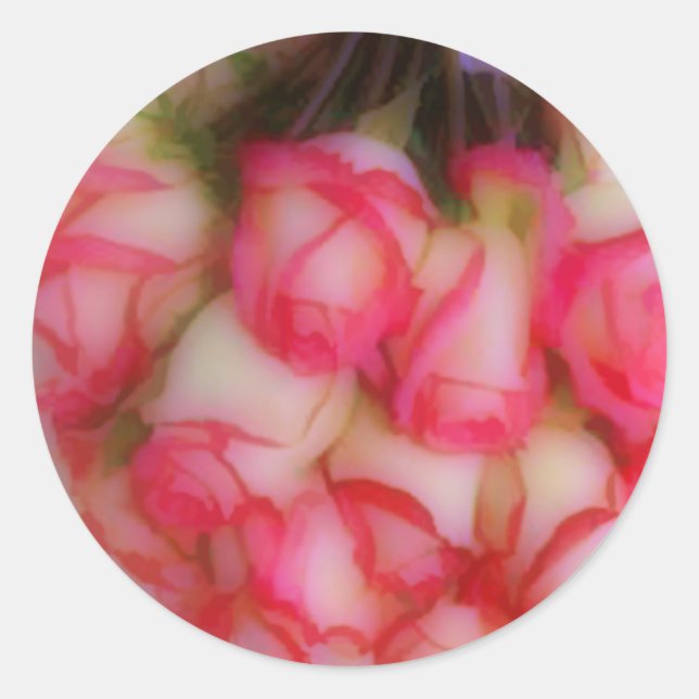 Pink Rose Envelope Seal Stickers (Front)
