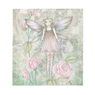 Pink Rose Fairy Notepad