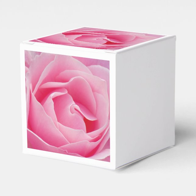 Pink Rose Favour Box (Front Side)