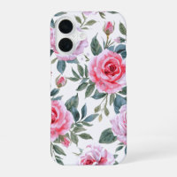 Pink Rose Floral Cottagecore Watercolor Pattern