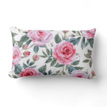 Pink Rose Floral Cottagecore Watercolor Pattern