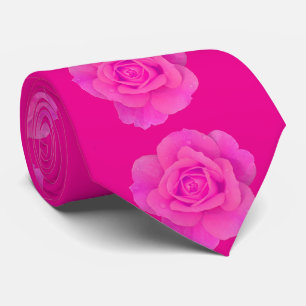 Pink Rose Floral Pattern Abstract Gift Party Favou Tie