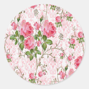 Pink Rose Floral Sticker