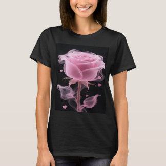Pink Rose Floral T-Shirt for Girls