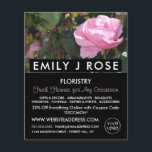Pink Rose, Florist, Floristry Advertising Flyer<br><div class="desc">Pink Rose,  Florist,  Floristry Advertising Flyer by The Business Card Store.</div>
