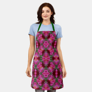Pink Rose Flower Abstract Pattern            Apron