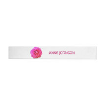 Pink Rose Flower Address Labels