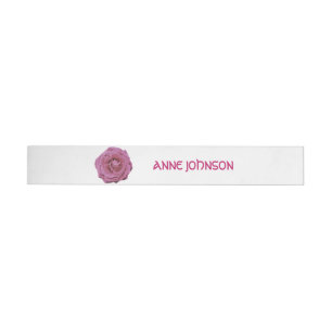 Pink Rose Flower Address Labels