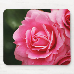Pink Rose Flower Bloom Mouse Pad