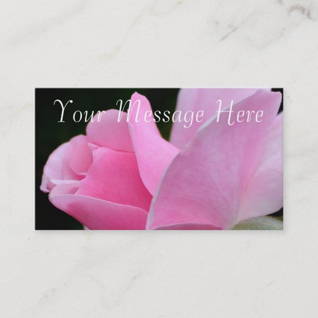 Pink Rose Flower Business Card (Front)