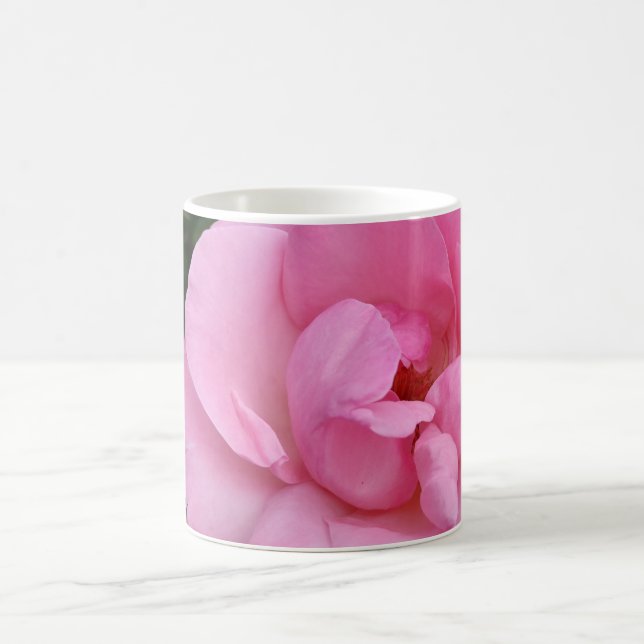 Pink rose flower coffee mug (Center)