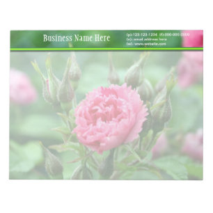 Pink rose flower, floral photography. notepad